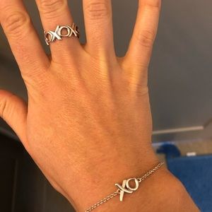 Tiffany XO ring and matching bracelet